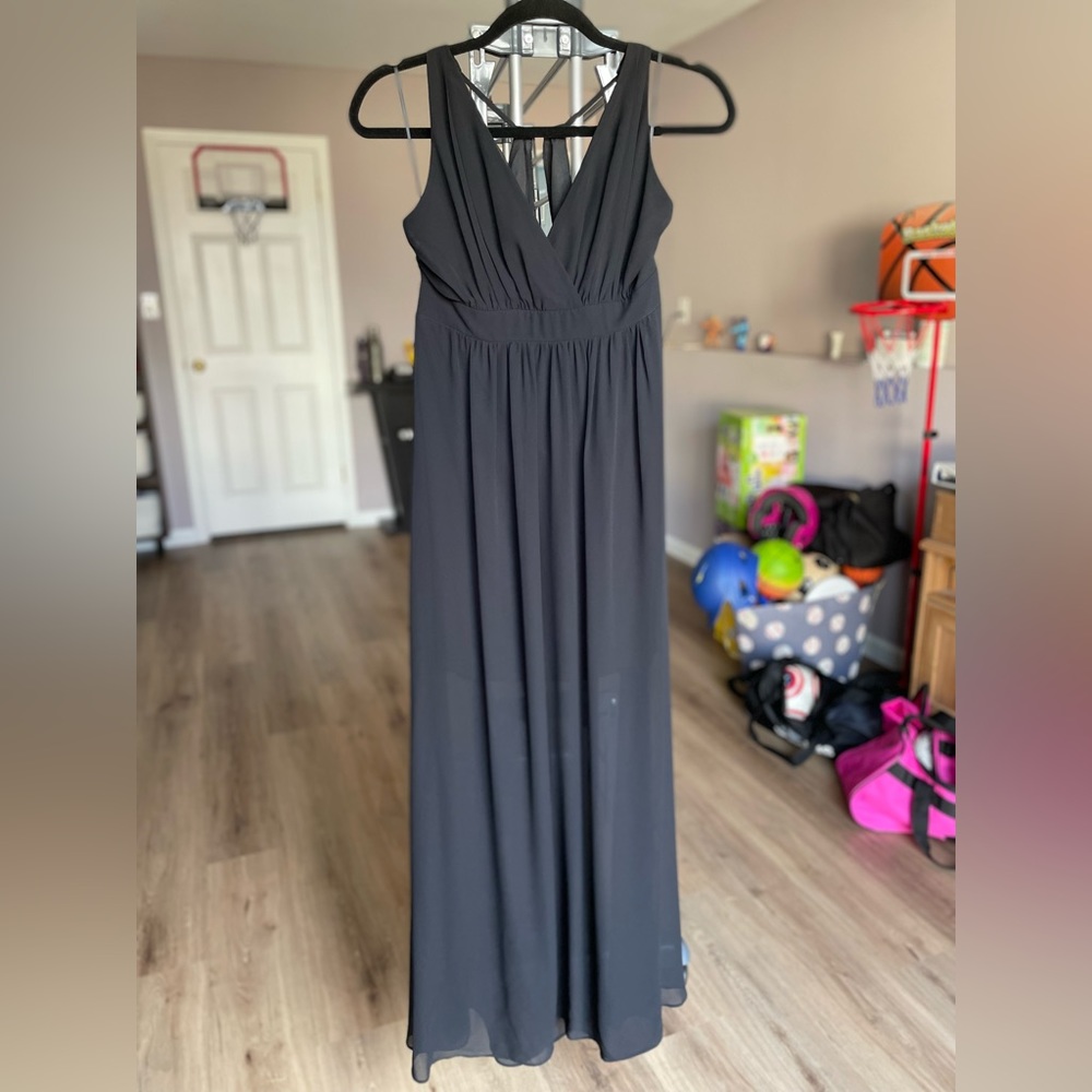 Express black sheer maxi dress, size 4
